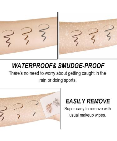 DNM Liquid Glitter Eyeliner Set - 3 Colors Metallic Sparkle Dark Silver Brown Gold Red - Eye Makeup Glue for Eyes - 3Pcs - Buy Online on GoSupps.com