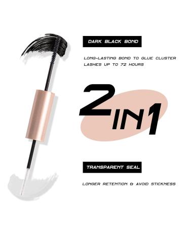 120PC Eyelash Cluster DIY Extension Kit - Natural Look C/D Curl Soft 10-16mm Lengths Applicator & Adhesive Included - Buy Online on GoSupps.com