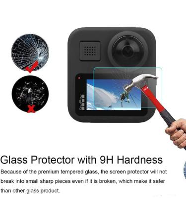 4 Pack Tempered Glass Screen Protector and Lens Cap Cover for Gopro Max Action Camera by Akwox - Buy Online on GoSupps.com