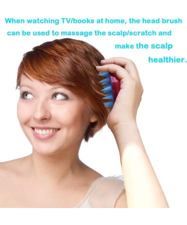 Hair Shampoo Brush & Scalp Massager - Promote Hair Growth with Soft Silicone Bristles (Purple) - International Shipping - Buy Online on GoSupps.com