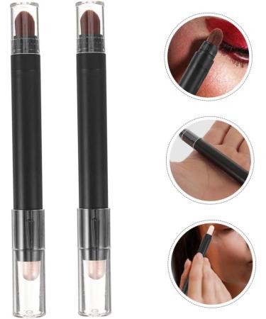 Beatifufu 2pcs Eye Makeup Stick Eyeshadow Brush Double Ended Makeup Brush Eye Makeup Brush Abs Black - Buy Online on GoSupps.com