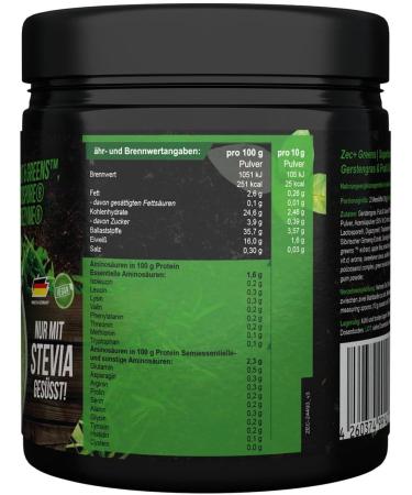 ZEC+ Nutrition Greens Superfood Drink | Micronutrient-Rich Fruit & Veg | Barley Grass Spirulina Chlorella Acerola Powder | 300g - Boost Your Health! - Buy Online on GoSupps.com
