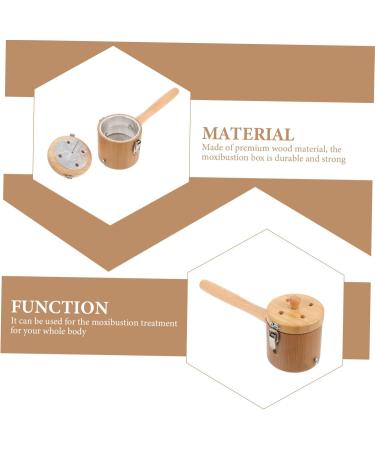 Frcolor Moxibustion Holder Set - Handheld Moxa Device Moxibustion Box Kit for Body Massage Wooden Moxa Stick Burner - Buy Online on GoSupps.com