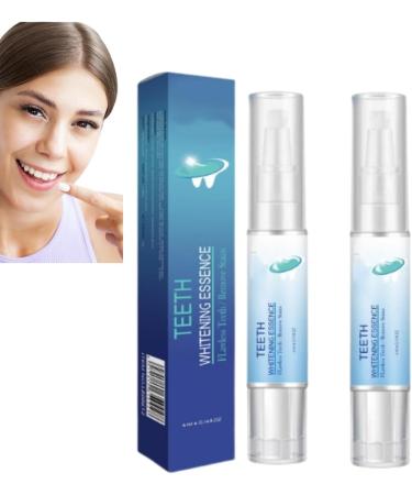 Indulgence Corner Teeth Whitening Pen |Teeth Whitening Essence Pen Teeth Whitening Essence - Removes Years of Stains Intensive Stain Removal Teeth Reduce Yellowing Travel -Friendly (2PCs)