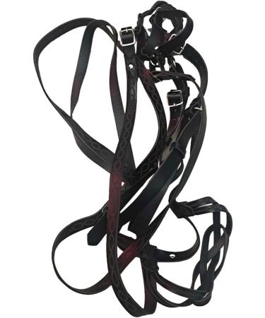 Small Horse Halter - Heavy Duty Tied Halter Adjustable Horse Safety Halter - Colorful Padded Nylon Size Horse Care for Horse Grooming Training Pochy Black - Buy Online on GoSupps.com