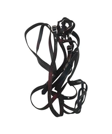 Adjustable Horse Halter | Heavy Duty Chin and Throat Snap Halter Horse Colorful Comfortable Padded Nylon Horse Halter for Equestrian Training Horse Care Buogint Black