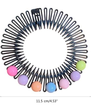hgnxa Stretchy Full s Comb Plastic Circular Hair Comb Stretchy Headband Holder for Women Girls Comb Hair Clips Five pointed star - Buy Online on GoSupps.com