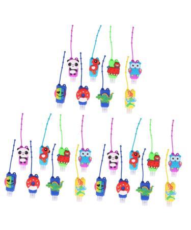 Didiseaon 24 Pcs Cartoon Pattern 30ml Hand Silicone Case Hand Soap Hand Bottle Sub Packaging Refillable Bottles Travel Bottles With Hook Dispensing Bottle