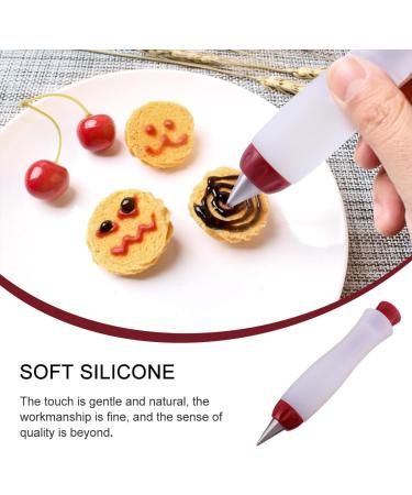 DECHOUS Decorating Pen Silicone Jam Writing Pen Baking Icing Tips Icing Pen Cookie Chocolate Pen for Baking Salad Cream Food Decor Gourmet Chocolate Writing Instrument Frosting Silica Gel Assorted Color 20X4cm - Buy Online on GoSupps.com