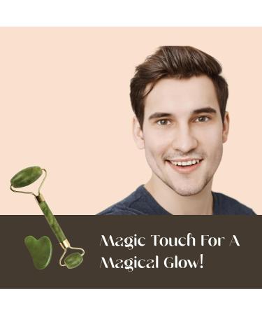 |ma.rs by GHC Jade Roller & Gua Sha Massager Combo Natural Jade Stone Improves Facial Micro Circulation Reduces Puffiness & Wrinkles. - Buy Online on GoSupps.com