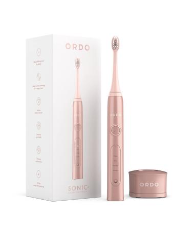 Ordo Sonic Electric Tootbrush Advanced Smart Tech with Fast Rechargable Battery and Silicone-Polishing Element USB for Adults Rose Gold
