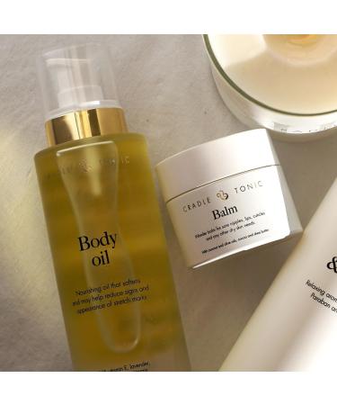 Cradle & Tonic Body Oil for Pregnancy Stretch Marks with Vitamin E Almond Oil & Jojoba Oil 100ml - Buy Online on GoSupps.com