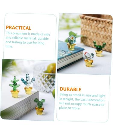 Zerodeko Car Toys 5 Pcs Cactus Decoration Cactus Figurine Vitroleros Para Mini Ornament Steam Cleaner Glass Sculpture Glass Cactus Decor Mini Figurine Crafts Car Glasses Soda Lime Glass - Buy Online on GoSupps.com