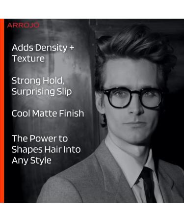Arrojo Texture Clay for Men - Strong Hold Hair Clay with Beeswax & Kaolin | Matte Finish & Versatile Styling - Sulfate & Paraben Free 5.1 oz - Buy Online on GoSupps.com