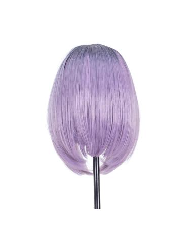SWACC Ombre Short Hair Bob Wig in Lavender Purple - Synthetic Cosplay Wig for Women and Kids with Wig Cap - Buy Online on GoSupps.com