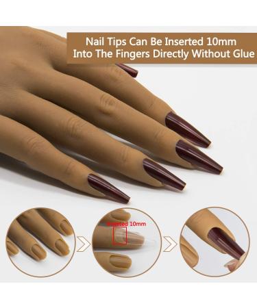 Female Silicone Practice Hand for Acrylic Nails - Flexible & Life-Size Mannequin for Nail Training with Soft Touch - Buy Online on GoSupps.com