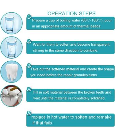 Flipped Warmth Tooth Repair Granulate | Instant Veneers & Provisional Dentures for Missing Teeth | 60ml - Buy Online on GoSupps.com