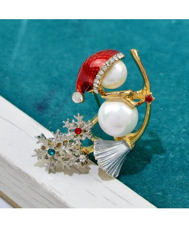 Pin Jewelry Gifts for Women Lovely Enamel Snowman Brooches for Women and Men Rhinestone Snowflake Christmas Brooch Pins New Year Gifts Brooches & Pins - Buy Online on GoSupps.com