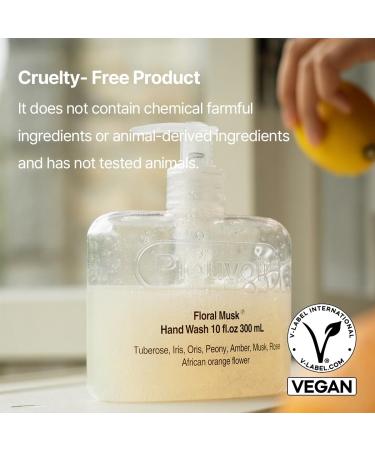 Pleuvoir Floral Musk Hand Wash 10 fl. oz | Moisturizing Vegan Hand Wash for Sensitive Skin | Cruelty-Free Tuberose & Floral Musk Soap - Buy Online on GoSupps.com