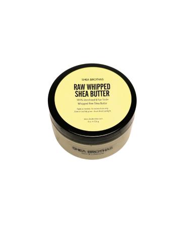 Shea Brothas | Unrefined | Raw | 4 oz | Shea Butter | Whipped | Body Butter | Dry Skin | Eczema | All Skin Types | Men | Women | Kids | Fair Trade | Vegan