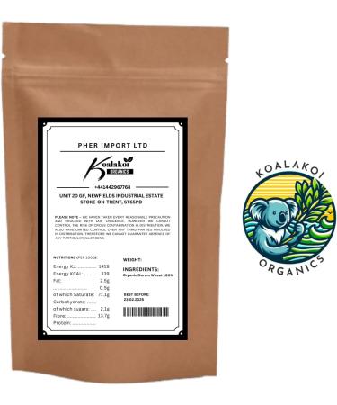 ORGANIC Certified Fregola white giant cous cous (400g - 5kg) Premium non-GMO Durum Wheat 100% Natural no Additives or Preservatives Vegan couscous Free UK delivery by Koalakoi (400g) - Buy Online on GoSupps.com