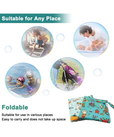 Hotlike 2Pcs Waterproof Reusable Cloth Diaper Wet Dry Bag Organizer with Double Zippers - Green - Buy Online on GoSupps.com