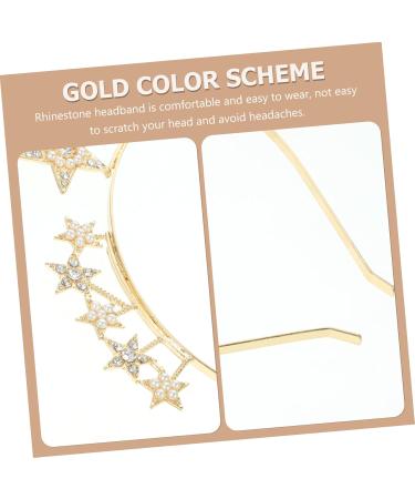Wedding Hair Accessories Crown Headbands Wedding Accessories for Brides Gold Accessories for Women Star Headband Birthday Accessories for Women Rhinestones Goddess Zinc Alloy - Buy Online on GoSupps.com