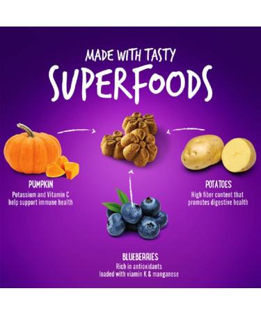 Fruitables Baked Dog Treats - Healthy Pumpkin & Blueberry Snacks | Low-Calorie, Wheat, Corn & Soy Free | 7 Oz - Buy Online on GoSupps.com