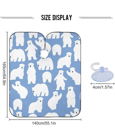 Waterproof Barber Cape - Cute Polar Bears & Cheetah Haircut Bib for Men & Women | Unisex Hair Cutting Cape (8rp1a - Buy Online on GoSupps.com