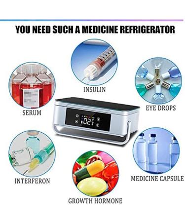 Insulin Cooler Refrigerated Box Portable Dual Charger Insulin Drug Reefer Refrigerator Long Working 8-10 Hours Keeping Cooler 2-8 C (Color : 2batteries) - Buy Online on GoSupps.com