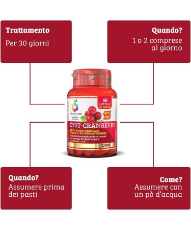 Colors of Life Cyst Cranberry - Cranberry Fruit Supplement - for Urinary Tract Function and Fluid Drainage - Gluten Free & Vegan 60 Tablets - Buy Online on GoSupps.com