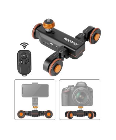 Neewer 3-Wheels Wireless Video Camera Dolly, 3-Speed Motorized Electric Track Rail Slider Dolly Car with Remote Control, Compatible with DSLR Camera, Camcorder, Gopro, iPhone, and Android Smartphone - Buy Online on GoSupps.com