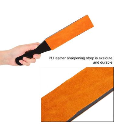 PU Leather Razor Pouch - Double Size with Acrylic Handle for Razors & Knives | Perfect for Polishing Gold & Silver - Buy Online on GoSupps.com