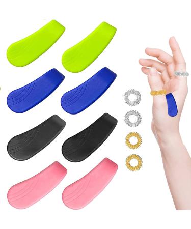 12 pieces massage acupressure clip portable shiatsu clips massage rings for finger acupressure ring anti-stress finger massage acupresser for relieving stress pain relief