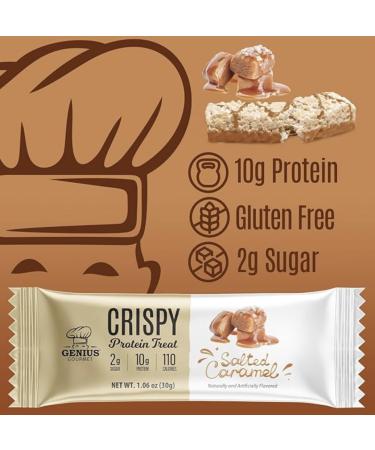 KETO protein Bar Crispy Treat Salted Caramel Keto Low Carb Low Sugar & Gluten Free Protein Snacks for Adults 10g Protein of Whey per Bar 5 Net Carbs On The Go Snack 10 CT - Buy Online on GoSupps.com