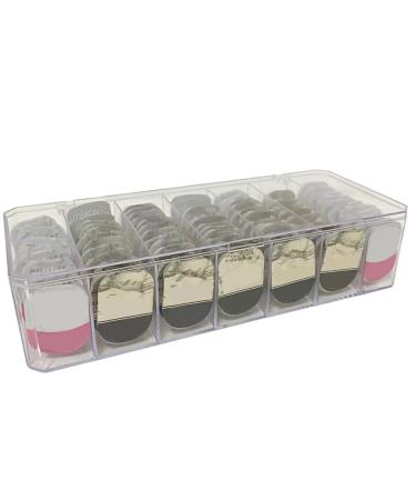 Daily Contact Lens Organizer Clear Plastic Organizer Box with Lid 7 Grids Dustproof Contact Lens Storage Box Disposable Contact Lenses for Small Items Hair Clips Beads.