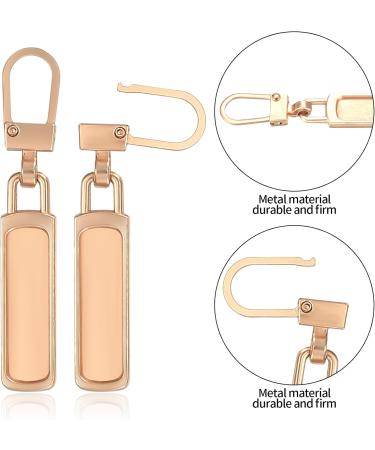 16 StK Metal Zipper Pulls | Zipper Repair Kit for Jackets Bags & Suitcases | Gold Silver Black Fabric Trains - Style 3 - Buy Online on GoSupps.com