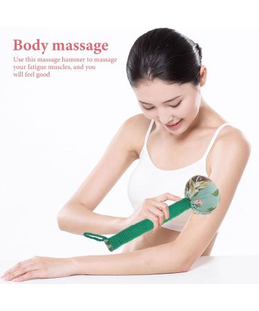 Minkissy Manual Hammer Massager Set | 2-Piece Body & Back Massage Hammer | Tai-Chi Ball & Long Hand Tool for Pain Relief | Ideal for Waist Neck Legs & Back - Buy Online on GoSupps.com