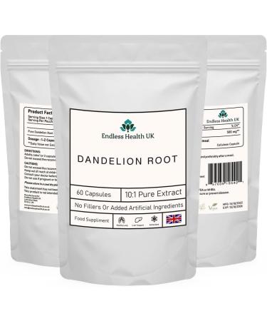 Dandelion Root Capsules 10:1 Extract | High Strength | 60 Capsules - Buy Online on GoSupps.com