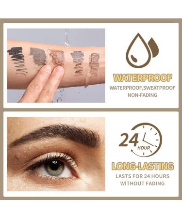 Lucoss Eyebrow Gel - Waterproof Eyebrow Pencil & Long Lasting Semi Permanent Eyebrow Gel Makeup Pencil Eyebrow Colors Gel With Brush Set Dark Brown Light Brown Black - Buy Online on GoSupps.com