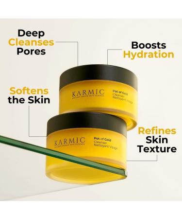 Karmic Skin Pot of Gold Facial Cleanser | Organic Hydrating Foaming Cream Cleanser | Pore Cleanser | Men & Women | Non-Stripping Anti Ageing Daily Face Wash | Lemon Neroli Scent | 4 Months Usage - Buy Online on GoSupps.com