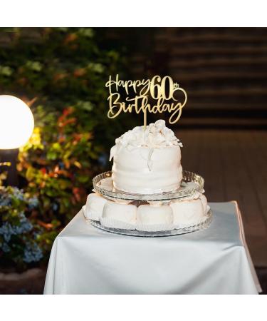 Happy 60th birthday cake Topper Mirrored Gold Acrylic Durable Cake Topper 60th Birthday Party Cake Decorations Hello 60th years old Happy 60th years old 60th Birthday 60th Party Decorations - Buy Online on GoSupps.com