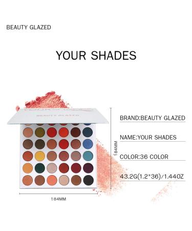 Buy Beauty Glazed 36 Colors Eyeshadow Palette - Professional Matte & Shimmer Makeup for Stunning Looks - Buy Online on GoSupps.com
