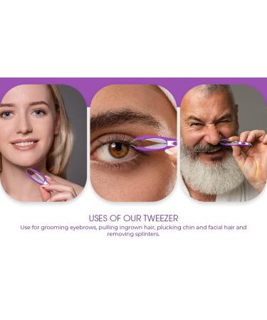 Pursonic Auto Retractable Tweezers for Eyebrows & Facial Hair | Stainless Steel - Smart Grab System, Spotlight Feature - Buy Online on GoSupps.com