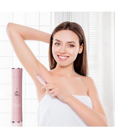 Electric Shaver for Women Double Head Bikini Trimmer for Hair Removal Hair removal tool for legs face intimate area and eyebrows Pink - Buy Online on GoSupps.com