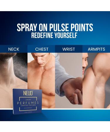 NEU.D Luxury Perfume Gift Set 6 x 10 ml for Men | Eau De Parfums | Amber Vanilla Citrus Aquatic Cedar Sandalwood Scent | Long Lasting Fragrance EDP Set - Buy Online on GoSupps.com