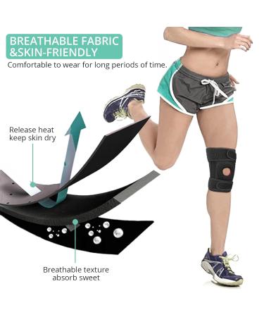 VINTEAM Adjustable Knee Brace Support for Men & Women - Compression Neoprene Universal Size 30-50cm | Top Quality Knee Strap for Pain Relief - Buy Online on GoSupps.com