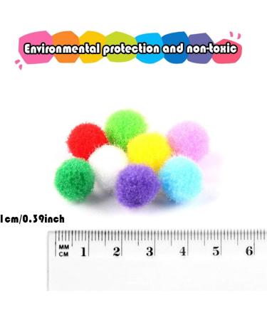 1500 Small 1cm Craft Pom Pom Balls in Bright Assorted Colors - Perfect for DIY Crafts - Buy Online on GoSupps.com