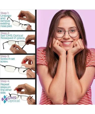 10 Silicone Nose Pads for Glasses - Non-Slip Transparent Self-Adhesive Replacement | U-Shape Nose Pads - Buy Online on GoSupps.com