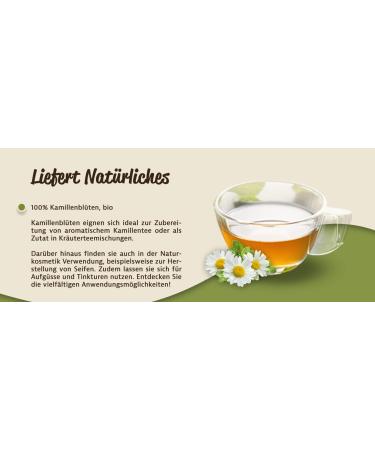 Mynatura Organic chamomile blossom dried all natural herbal tea 1 x 250 g - Buy Online on GoSupps.com